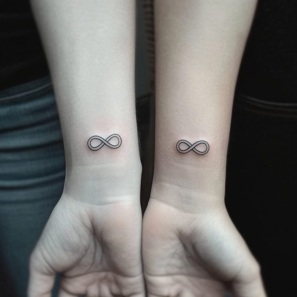 Small infinity best friend tattoo design